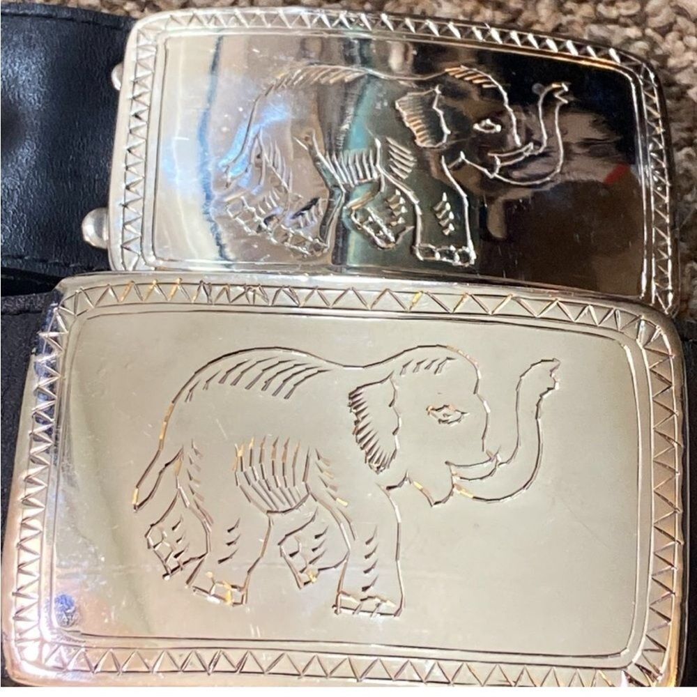 VTG, Street Ahead Leather Conchos Women’s Elephants 🐘 Belt Size S - Picture 6 of 16